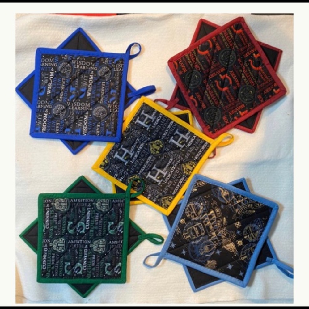 Harry Potter Inspired Quilted Potholders